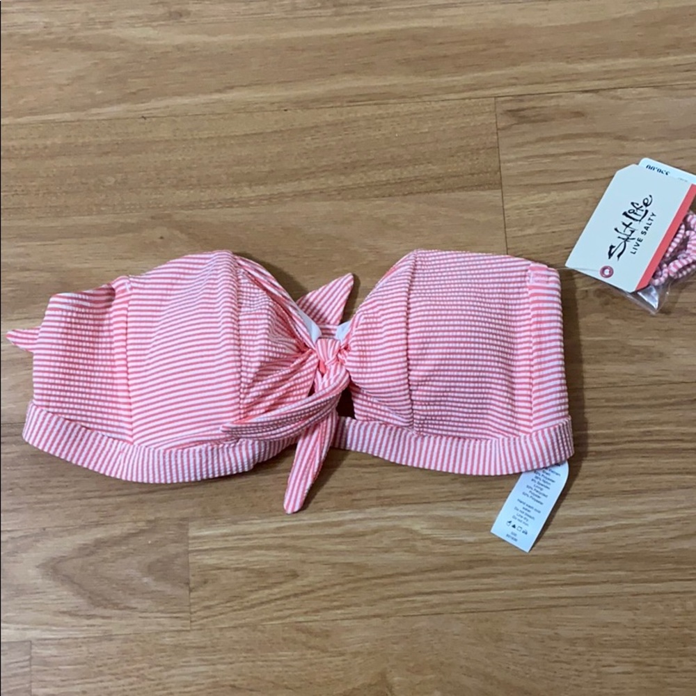 Brand new bandeau tie back bikini top.